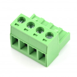 Listwa montażowa żeńska, 4-pinowa, raster 5,08mm, stalowa klatka