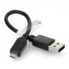Kabel USB 2.0 Hi-Speed microUSB 0,15 m, Czarny - zdjęcie 3