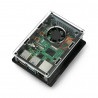 Obudowa do Raspberry Pi 4B box V2 na szynę DIN - czarno-przezroczysta + wentylator - zdjęcie 1