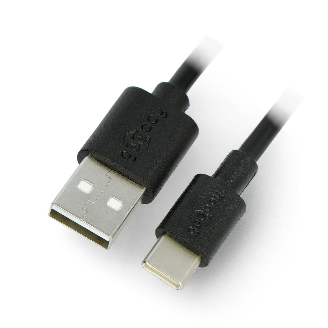 Przewód Goobay USB A 2.0 - USB C - 3m czarny