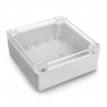 Obudowa plastikowa Kradex ZP150.150.60 JD PC z uszczelką i mosiężnymi tulejkami IP67 - 150x150x60mm jasna Obudowa plastikowa Kradex ZP150.150.60 JD PC z uszczelką i mosiężnymi tulejkami IP67 - 150x150x60mm jasna - zdjęcie 1