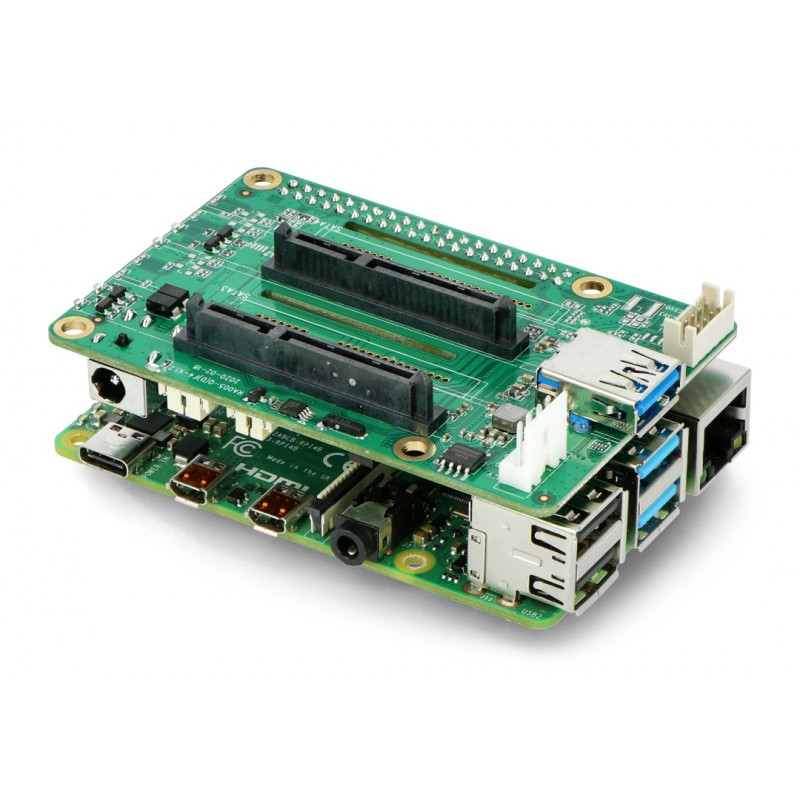 Nakładka z dwoma slotami SATA - dla Raspberry Pi 4B - Seeedstudio 114992115