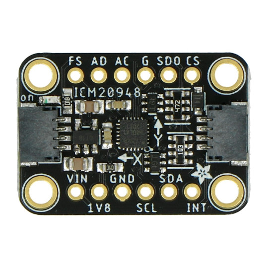 ICM-20948 9DoF - 3-осьовий SPI/I2C Qwiic акселерометр, гіроскоп та магнітометр - Adafruit 4554