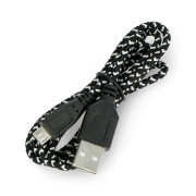 Kabel USB - microUSB w oplocie 1m