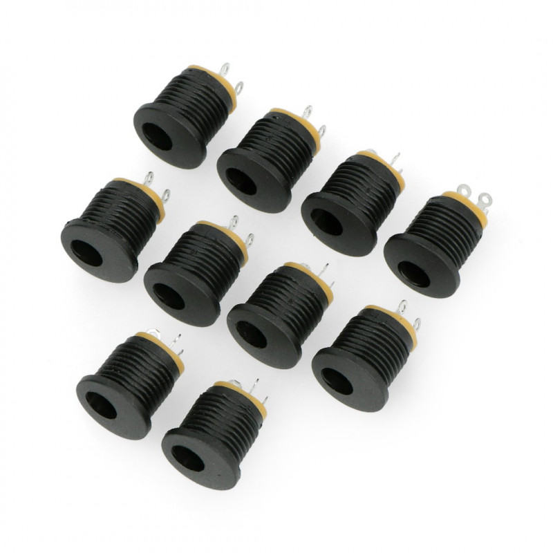 Gniazdo DC φ5.5 x 2.1 mm do obudowy - 12mm