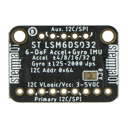 LSM6DSO32 6DoF IMU - 3-осьовий акселерометр і гіроскоп - Adafruit 4692