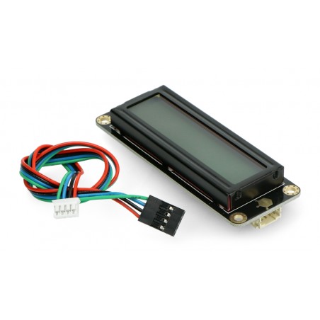 DFRobot Gravity - wyświetlacz LCD 2x16 I2C - zielony - dla Arduino DFRobot Gravity - wyświetlacz LCD 2x16 I2C - zielony - dla Arduino