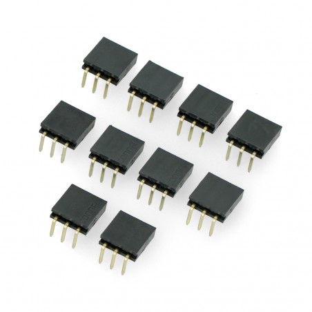 Listwa żeńska 1x3 kątowa raster 2,54mm Listwa żeńska 1x3 kątowa raster 2,54mm