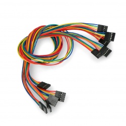 Przewód żeńsko-żeński 5 pin - 40cm - 5szt.