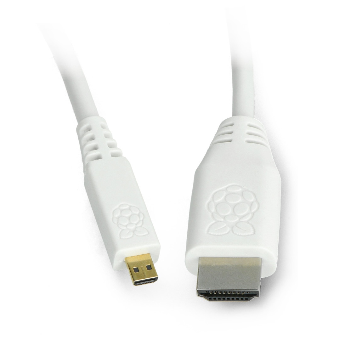 Przewód microHDMI - HDMI T7689AX - oryginalny dla Raspberry Pi 4 - 1m