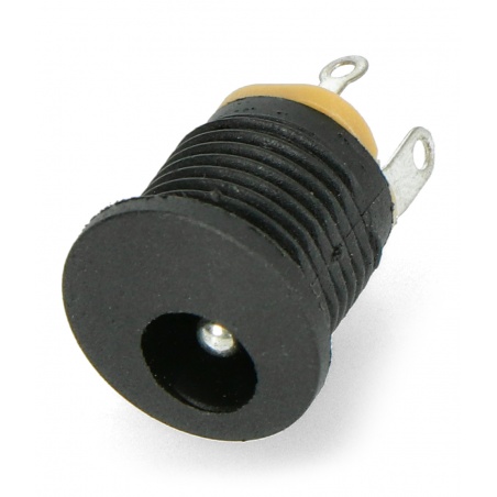 Gniazdo DC φ5.5 x 2.5 mm do obudowy - 12mm Gniazdo DC φ5.5 x 2.5 mm do obudowy - 12mm