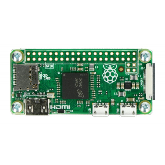 Корпус Raspberry Pi Zero - флуоресцентний відкритий - прозорий