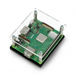Obudowa Raspberry Pi 3 Model A+ czarno-przeźroczysta otwarta