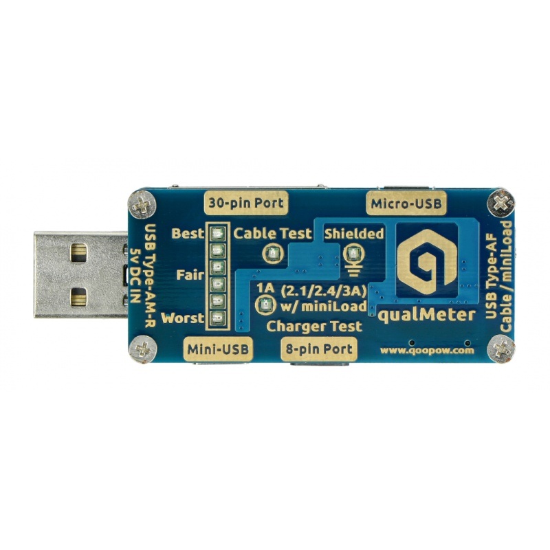 DFRobot qualMeter Basic - tester ładowarki i przewodu USB do ładowania