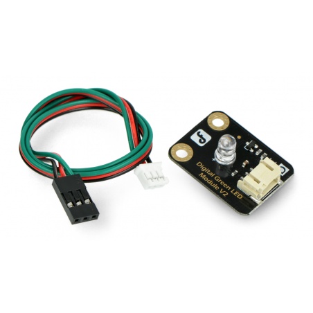 Moduł z zieloną diodą LED - DFRobot Gravity Moduł z zieloną diodą LED - DFRobot Gravity