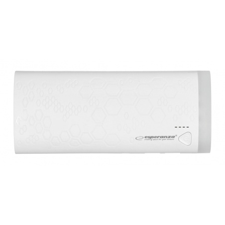 Mobilna bateria PowerBank Esperanza EMP114W 10000mAh - biała Mobilna bateria PowerBank Esperanza EMP114W 10000mAh - biała