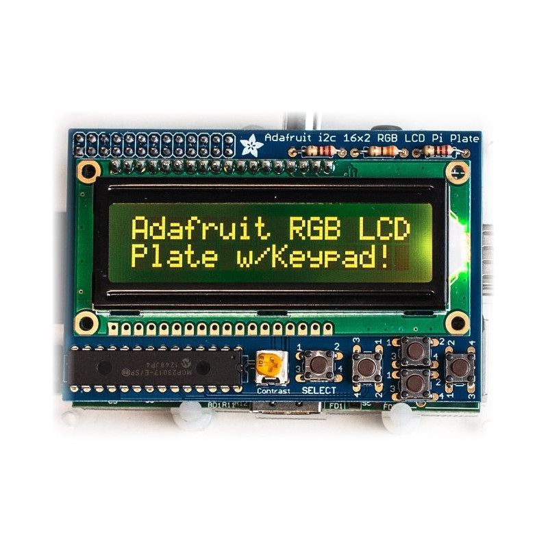 RGB negatyw 2x16 LCD + klawiatura Kit dla Raspberry Pi -