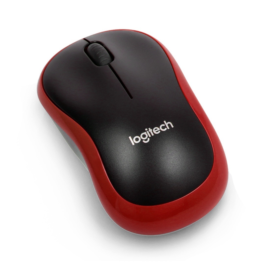 Mysz optyczna bezprzewodowa Logitech M185 - czerwona