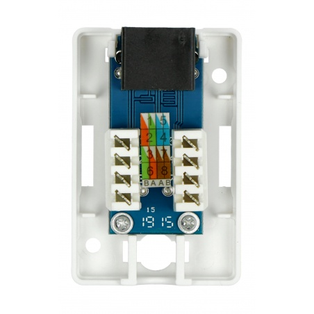 Gniazdko natynkowe 1x RJ45 Lanberg - białe - kat.6 Gniazdko natynkowe 1x RJ45 Lanberg - białe - kat.6