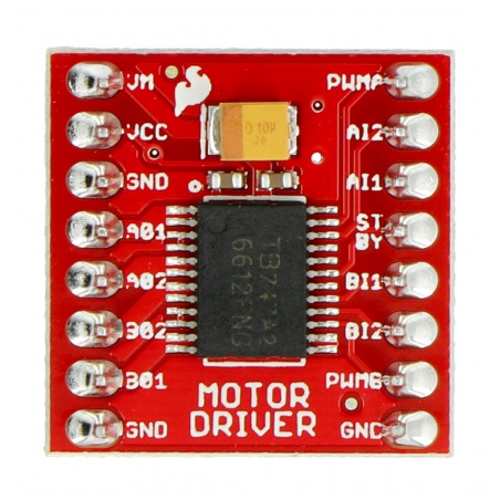 TB6612FNG - dwukanałowy sterownik silników 15V/1,2A ze złączami - SparkFun ROB-14450 TB6612FNG - dwukanałowy sterownik silników 15V/1,2A ze złączami - SparkFun ROB-14450