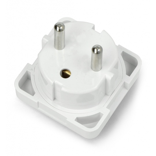 Wtyk sieciowy - gniazdo uniwersalne białe LX6087B