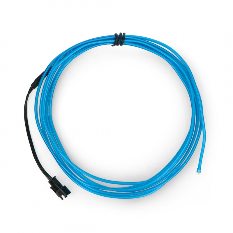 EL Wire - Przewód elektroluminescencyjny 2,5m - niebieski