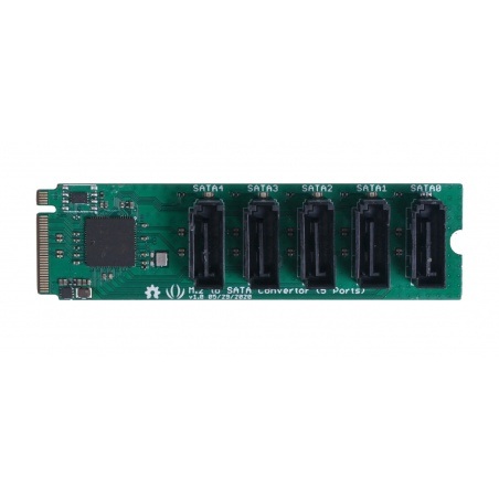 Konwerter PCIe 3.0x2 M.2 NGFF Key B na SATA 3.0 6 Gb/s - 5