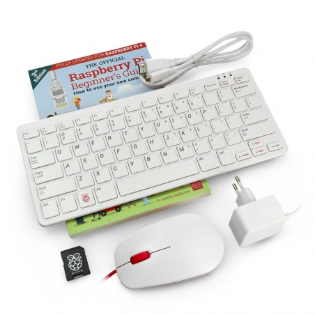 Zestaw z Raspberry Pi 400 US WiFi 4GB RAM 1,8GHz + oficjalne akcesoria Zestaw z Raspberry Pi 400 US WiFi 4GB RAM 1,8GHz + oficjalne akcesoria