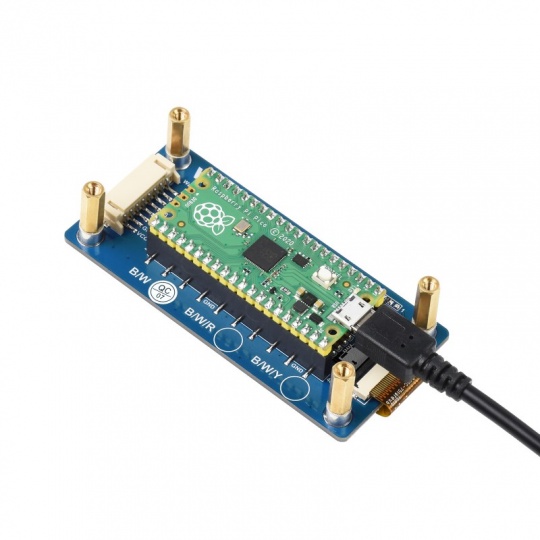 Електронний папір, дисплей E-Ink - 2.9 дюйма, 296x128 пікселів - SPI - чорно-білий - для Raspberry Pi Pico - Waveshare 19408