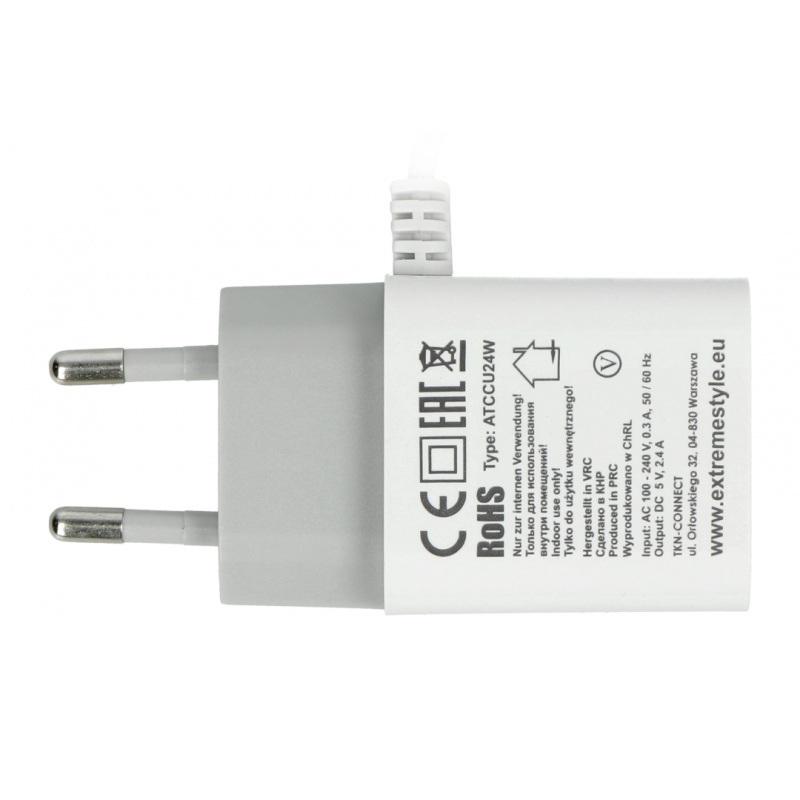 Zasilacz eXtreme Ampere ATCCU24W USB typ C + USB 2,4A