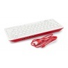 Klawiatura przewodowa USB dla Raspberry Pi 4B/3B+/3B/2B oficjalna - czerwono-biała - zdjęcie 2