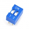 Przełącznik DIP switch 2-polowy - niebieski - zdjęcie 1