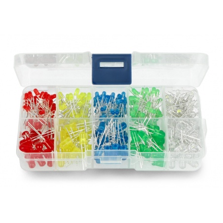 Zestaw diod LED 3mm i 5mm - 300szt. + organizer Zestaw diod LED 3mm i 5mm - 300szt. + organizer
