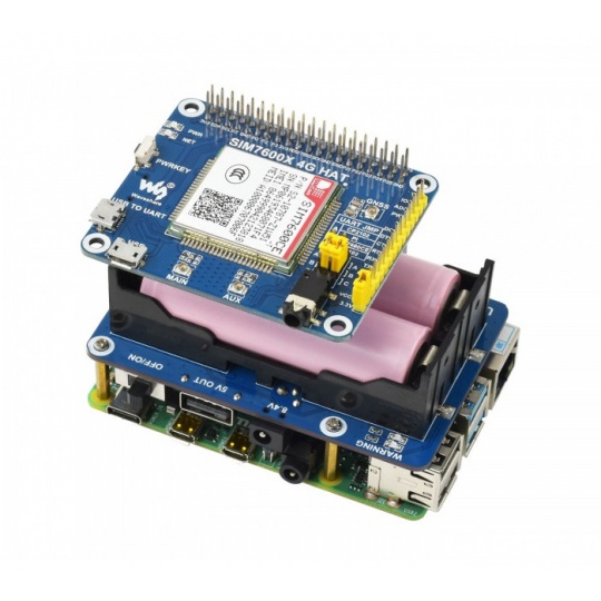 Аварійне джерело живлення UPS - адаптер живлення для Raspberry Pi - 5V - Waveshare 18306