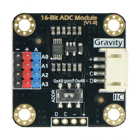 Gravity: przetwornik ADC ADS1115 16-bitowy - 4-kanałowy