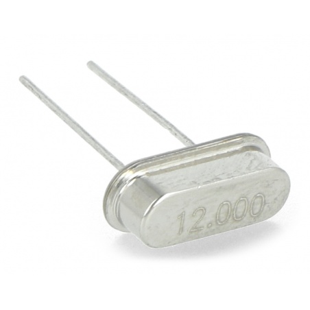 Rezonator kwarcowy 12MHz - HC49 - niski - 10 szt. Rezonator kwarcowy 12MHz - HC49 - niski - 10 szt.