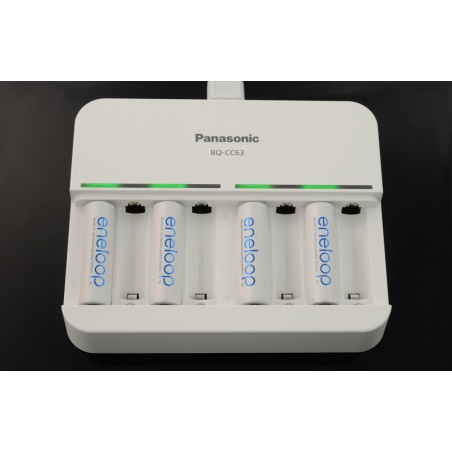 Ładowarka sieciowa Panasonic BQ-CC63 - AA, AAA 1-8szt. Ładowarka sieciowa Panasonic BQ-CC63 - AA, AAA 1-8szt.
