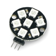Pierścień LED RGB 7 x WS2812 5050 - wlutowane