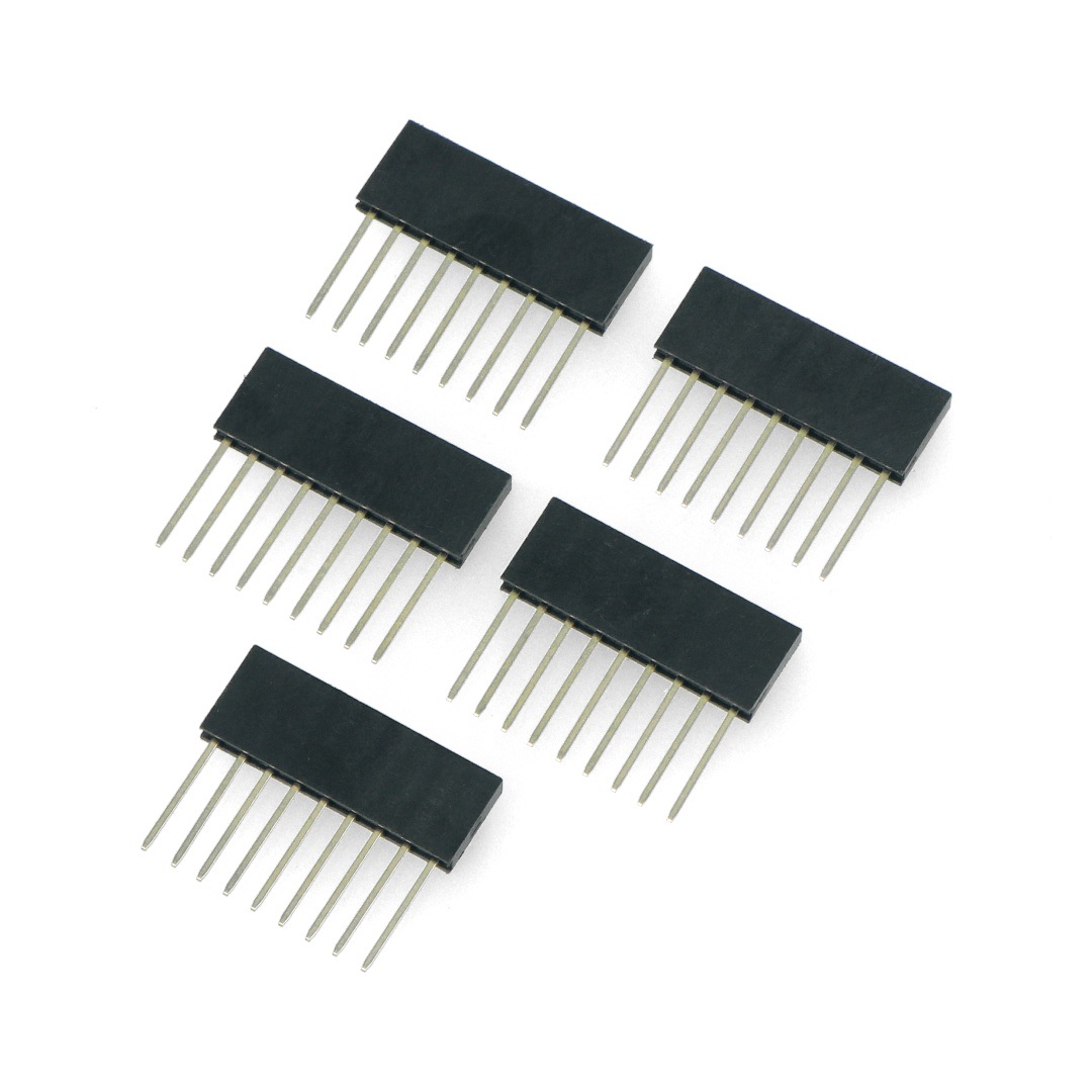 						Gniazdo żeńskie 1x9pin raster 2,54m - pionowe długie dla Arduino - 5szt.