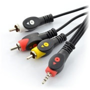 Przewód, kabel Jack 3,5mm 4 polowy - 3x RCA - 3m