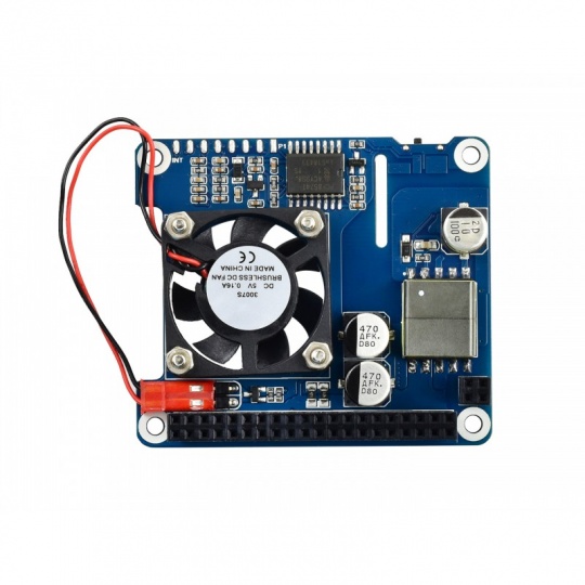 Живлення через Ethernet HAT (B) - мережеве накладання PoE та 802.3af - для Raspberry Pi 3B+/4B - Waveshare 18014