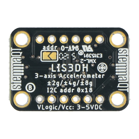 Цифровой 3-осевой акселерометр LIS3DH с интерфейсами I2C/SPI - STEMMA QT - Adafruit 2809