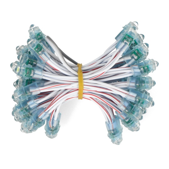 Піксельний ланцюжок - 50x світлодіодів 5 мм холодно-білого кольору