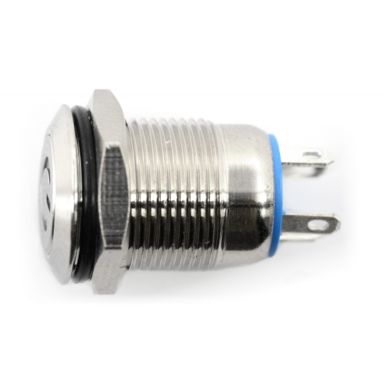 Моностабільний вимикач ON-OFF - PBW-12BPW - 2A/250V - плоский червоний