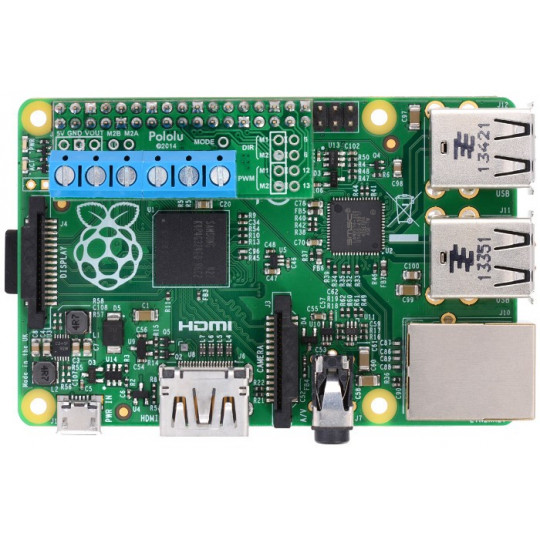 DRV8835 - двоканальний контролер двигуна 11V/1.2A - щит для Raspberry Pi - Pololu 2753