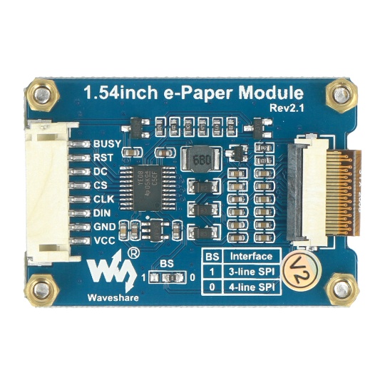 Електронний папір E-Ink (B) 1.54'' 200x200px - модуль з триколірним SPI дисплеєм - Waveshare 13338