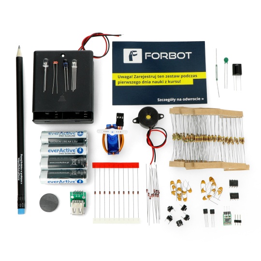 FORBOT - основи електроніки 2 - набір елементів + ОНЛАЙН-курс