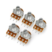 Potencjometr obrotowy 5kOhm liniowy 1/5W B5K - 5szt.
