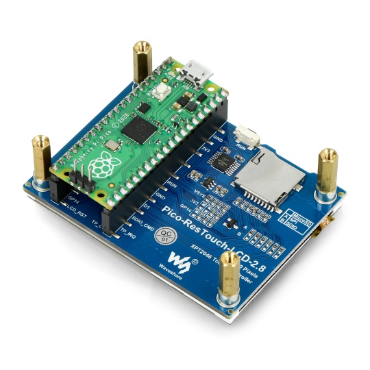 Резистивний РК-сенсорний IPS-екран 2.8 дюйма 320x240 пікселів - SPI - 65K RGB - для Raspberry Pi Pico - Waveshare 19804
