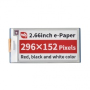 Wyświetlacz E-paper E-Ink - 2,66'' 296x152px - SPI - czarno-biało-czerwony - do Raspberry Pi Pico - Waveshare 20053